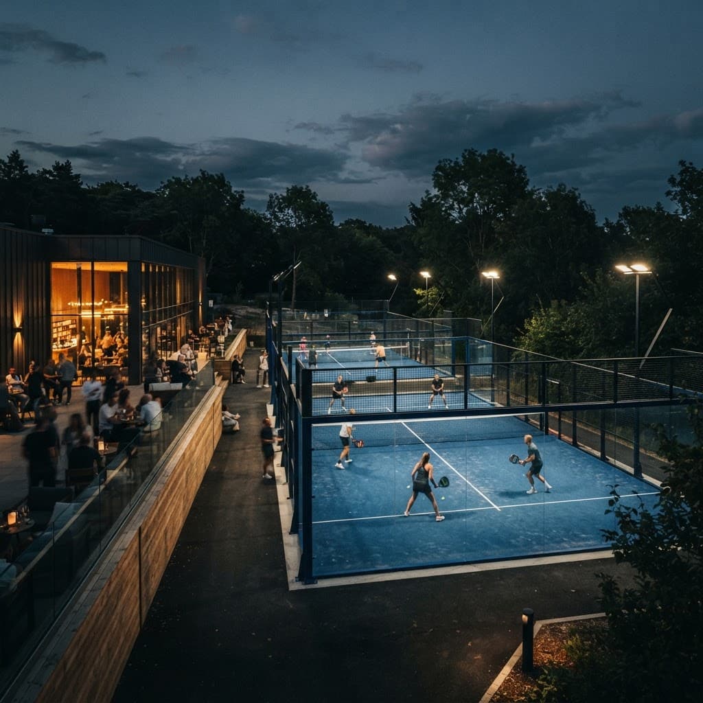 Padel courts at a club